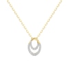 Thumbnail Image 1 of 1/3 CT. T.W. Diamond Interlocking Ovals Pendant in 10K Gold