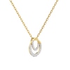 Thumbnail Image 2 of 1/3 CT. T.W. Diamond Interlocking Ovals Pendant in 10K Gold
