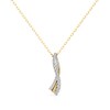Thumbnail Image 1 of 1/2 CT. T.W. Lab-Grown Diamond Graduated Curved Crossover Pendant in 14K Gold