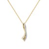 Thumbnail Image 2 of 1/2 CT. T.W. Lab-Grown Diamond Graduated Curved Crossover Pendant in 14K Gold