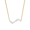 Thumbnail Image 2 of 1/2 CT. T.W. Lab-Grown Diamond Graduated Curved Bar Necklace in 14K Gold