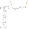 Thumbnail Image 4 of 1/2 CT. T.W. Lab-Grown Diamond Graduated Curved Bar Necklace in 14K Gold