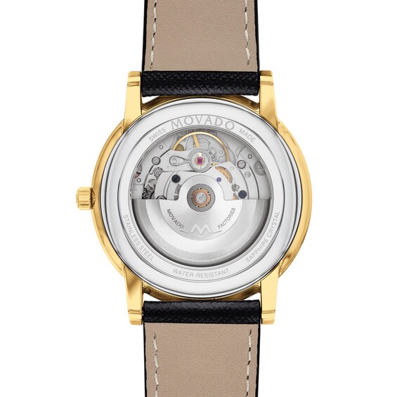 Menâs Movado MuseumÂ® Classic Automatic Watch with Black Dial (Model: 0607566)