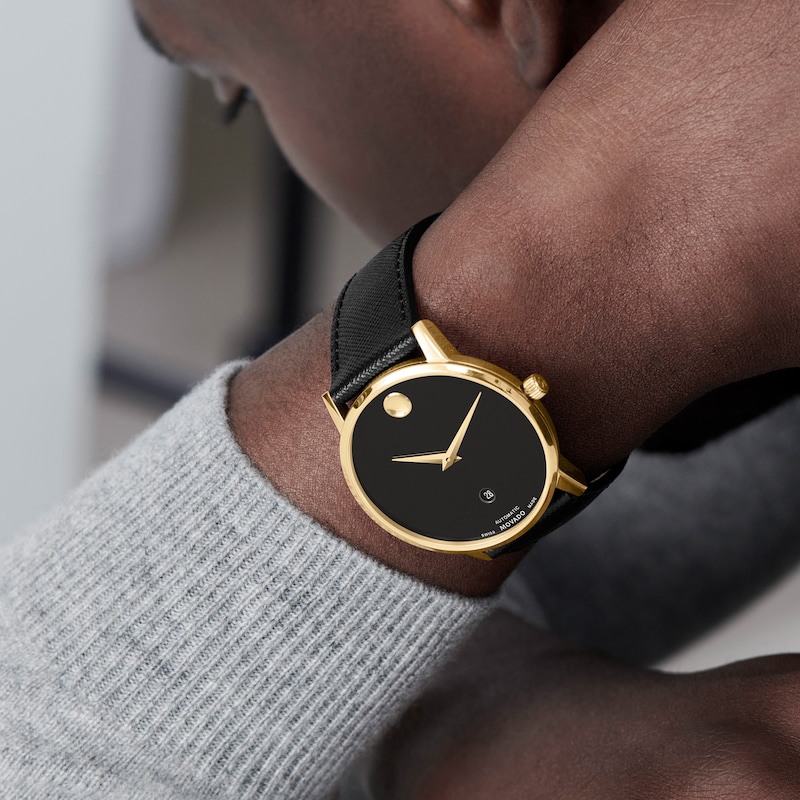 Main Image 4 of Men’s Movado Museum® Classic Automatic Watch with Black Dial (Model: 0607566)
