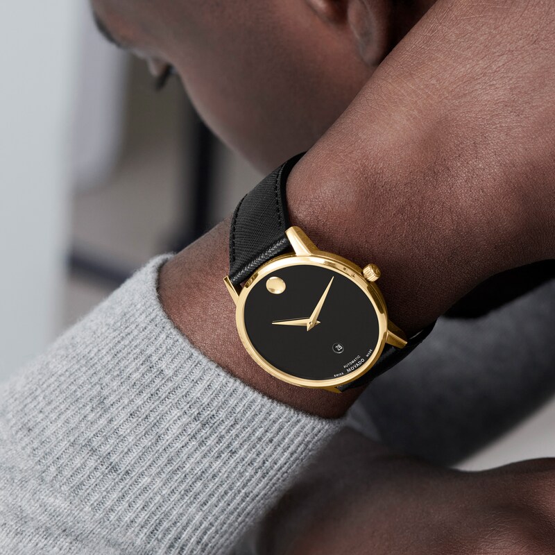 Main Image 5 of Men’s Movado Museum® Classic Automatic Watch with Black Dial (Model: 0607566)