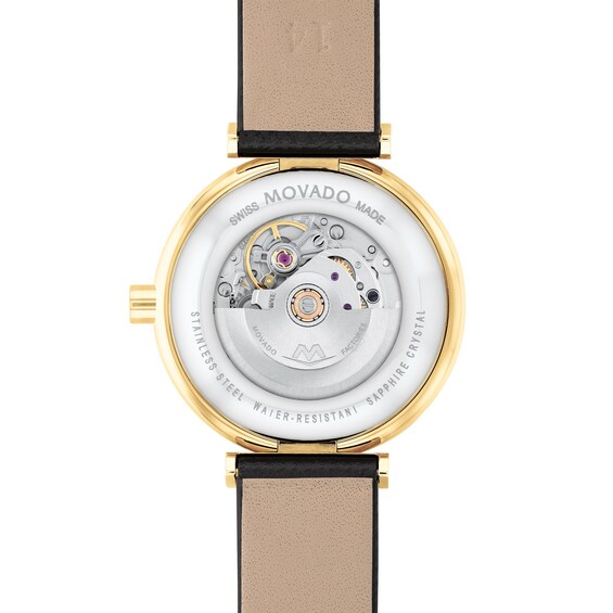 Ladiesâ Movado MuseumÂ® Classic Automatic Watch with Black Dial (Model: 0607676)
