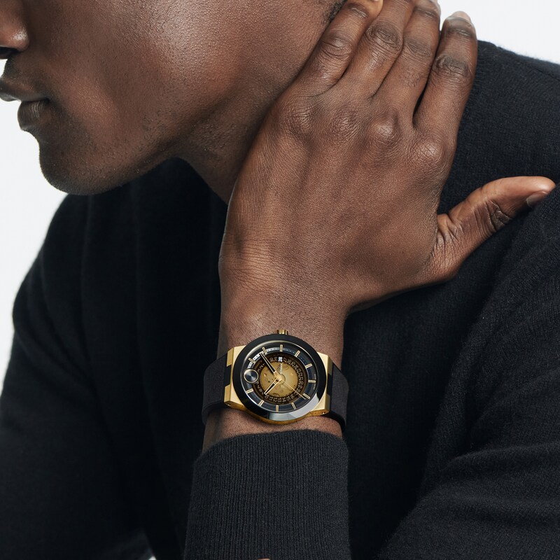 Main Image 4 of Men's Movado Bold® Fusion Automatic Men's Watch with Black Exhibition Dial (Model: 3601247)