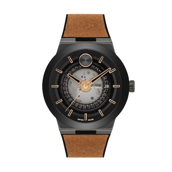 Men's Movado Bold® Fusion Automatic Men's Watch with Black Exhibition Dial (Model: 3601248)