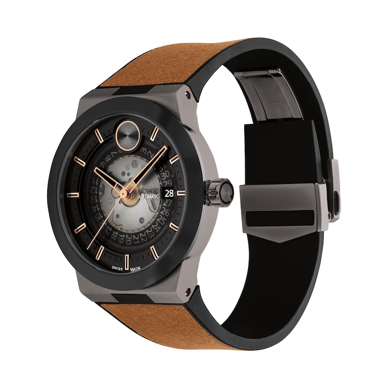 Main Image 2 of Men's Movado Bold® Fusion Automatic Men's Watch with Black Exhibition Dial (Model: 3601248)