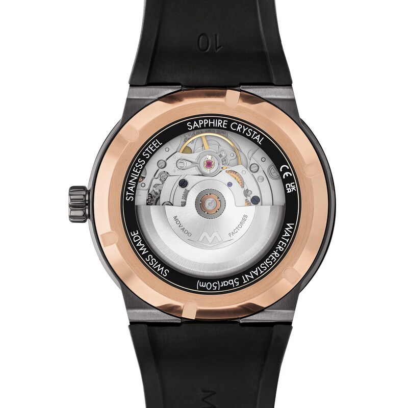 Main Image 3 of Men's Movado Bold® Fusion Automatic Men's Watch with Black Exhibition Dial (Model: 3601248)