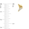 Thumbnail Image 3 of 1/20 CT. T.W. Diamond Arrow Stud Earrings in Sterling Silver with 24K Gold Plate
