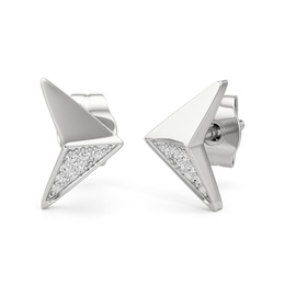 1/20 CT. T.W. Diamond Arrow Stud Earrings in Sterling Silver