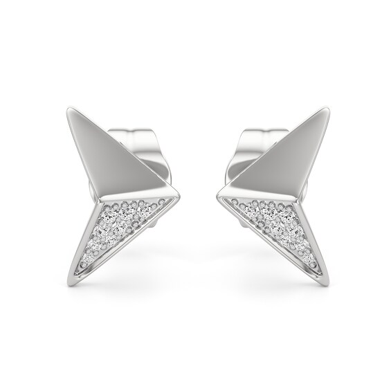 1/20 CT. T.w. Diamond Arrow Stud Earrings in Sterling Silver
