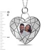 Thumbnail Image 3 of Engravable Brilliant-Edge Heart Photo Pendant in Sterling Silver (1 Image and 4 Lines) - 22”