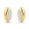Thumbnail Image 2 of 1/20 CT. T.W. Diamond Half-and-Half Marquise Stud Earrings in Sterling Silver with 24K Gold Plate