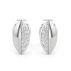 Thumbnail Image 2 of 1/20 CT. T.W. Diamond Half-and-Half Marquise Stud Earrings in Sterling Silver