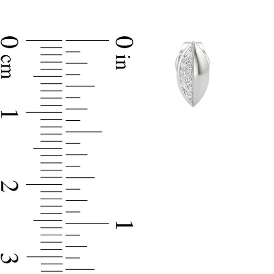 1/20 CT. T.w. Diamond Half-and-Half Marquise Stud Earrings in Sterling Silver