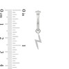 Thumbnail Image 3 of 1/10 CT. T.W. Diamond Lightning Bolt Dangle Hoop Earrings in Sterling Silver