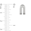 Thumbnail Image 3 of 1/10 CT. T.W. Diamond U-Hoop Earrings in Sterling Silver