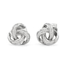 Thumbnail Image 1 of 1/10 CT. T.W. Diamond Love Knot Stud Earrings in Sterling Silver