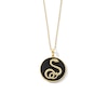 Thumbnail Image 1 of 20.0mm Onyx Snake Medallion Pendant in Sterling Silver with 18K Gold Plate
