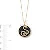 Thumbnail Image 4 of 20.0mm Onyx Snake Medallion Pendant in Sterling Silver with 18K Gold Plate