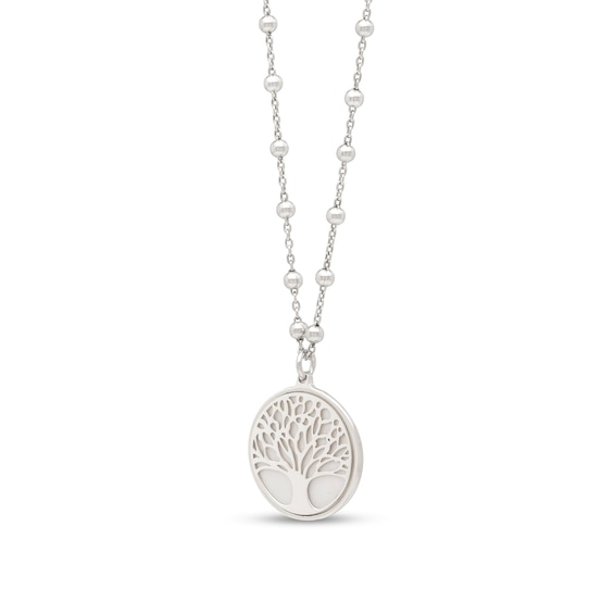 Tree of Life Medallion Necklace in Sterling Silver