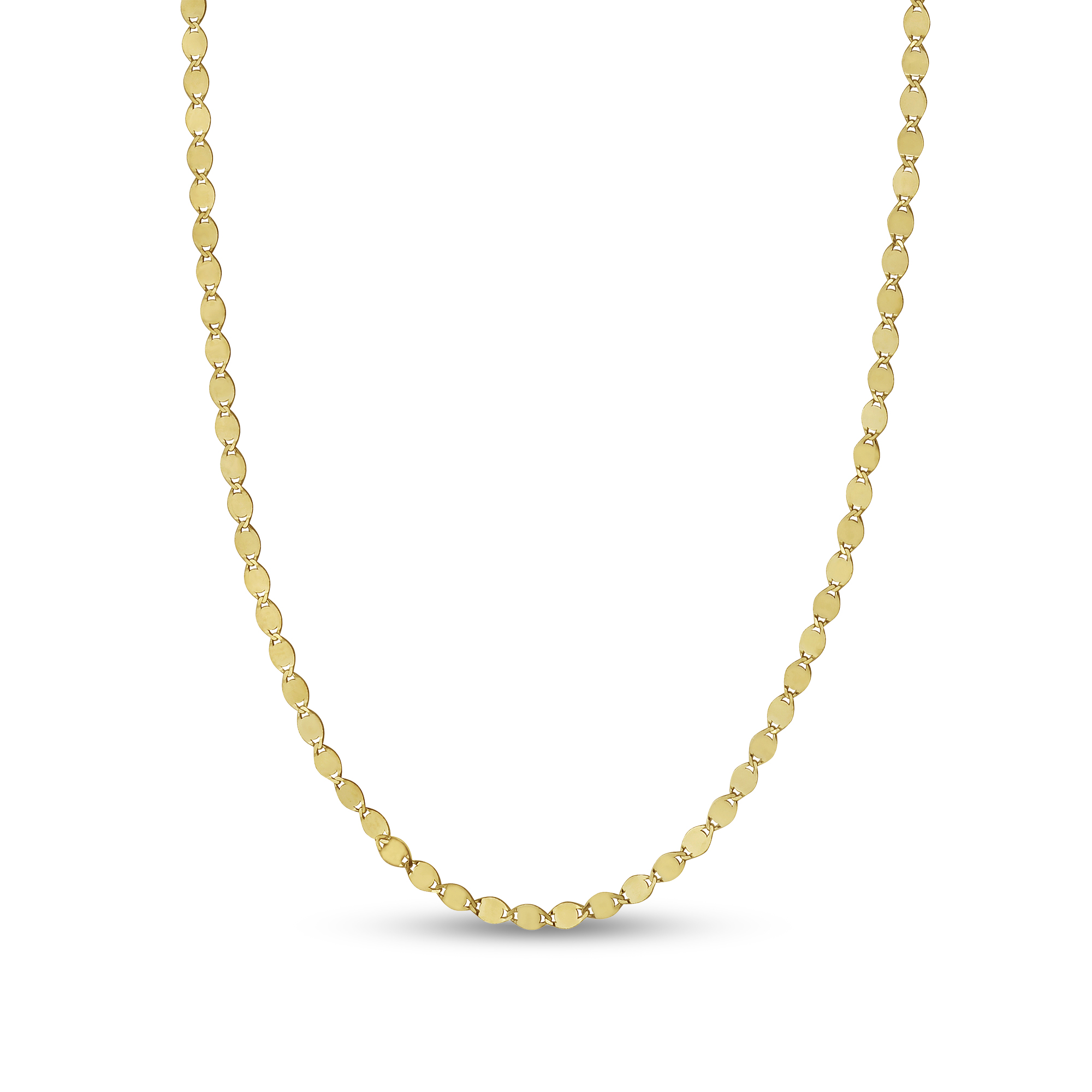 Thumbnail Image 1 of 2.2mm Mirror Chain Necklace in Solid 14K Gold - 18"