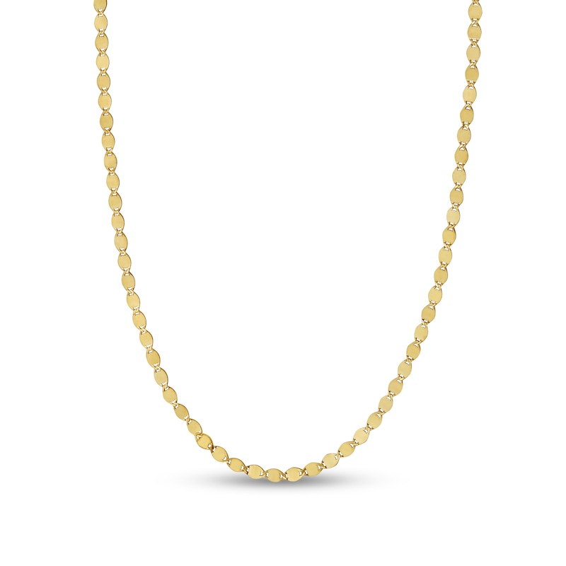 Main Image 1 of 2.2mm Mirror Chain Necklace in Solid 14K Gold - 18"