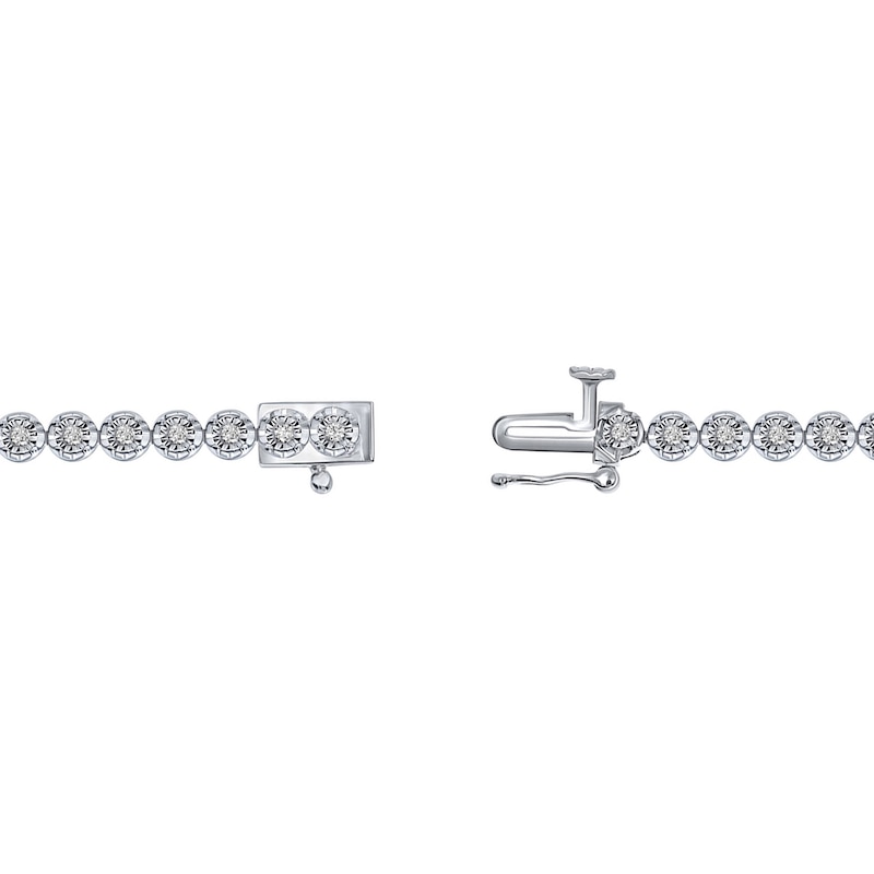 Main Image 3 of 1/2 CT. T.W. Certified Lab-Grown Diamond Miracle Tennis Bracelet in Sterling Silver (F/VS2)