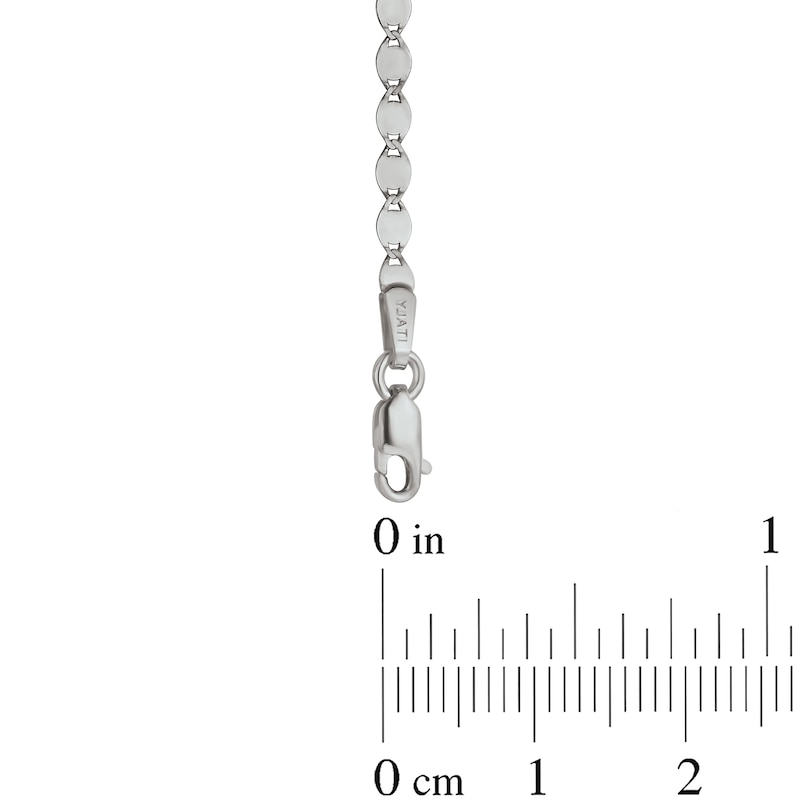 Main Image 3 of 2.2mm Mirror Chain Necklace in Solid 14K White Gold - 18"