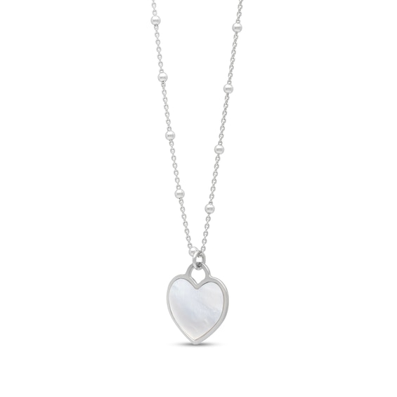 Heart Charm Necklace in Sterling Silver