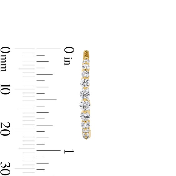 2 CT. T.w. Certified Lab-Grown Diamond Inside-Out Hoop Earrings in 10K Gold (F/Si2)
