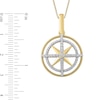 Thumbnail Image 3 of 1/3 CT. T.W. Diamond Cross Compass Pendant in 10K Gold - 22"