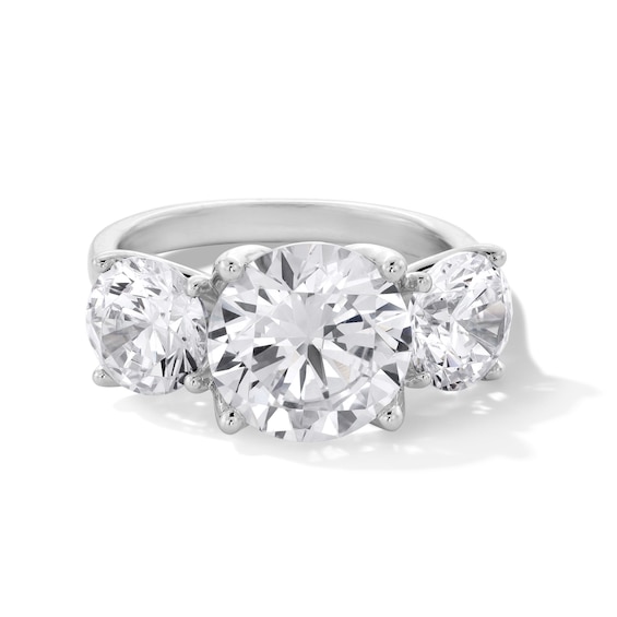 3 CT. T.w. Certified Lab-Grown Diamond Three Stone Engagement Ring in 14K White Gold (F/Vs2)