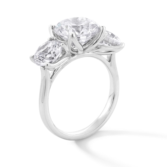 3 CT. T.w. Certified Lab-Grown Diamond Three Stone Engagement Ring in 14K White Gold (F/Vs2)