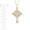 Thumbnail Image 3 of 1/8 CT. T.W. Diamond Crucifix Pendant in 10K Two-Tone Gold - 22"