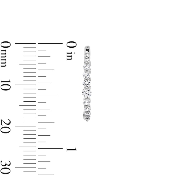 1 CT. T.w. Lab-Grown Diamond Inside-Out Hoop Earrings in 10K White Gold (F/Si2)
