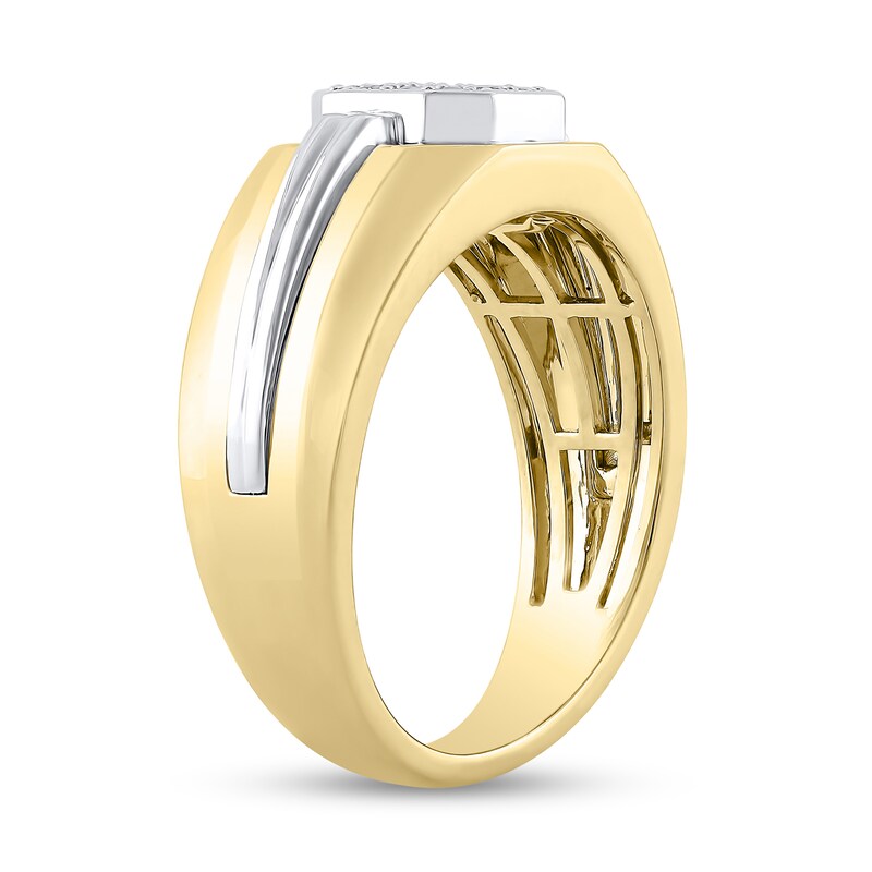 Main Image 2 of 1/4 CT. T.W. Octagon-Shaped Multi-Diamond Ring in 10K Two-Tone Gold