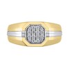 Thumbnail Image 3 of 1/4 CT. T.W. Octagon-Shaped Multi-Diamond Ring in 10K Two-Tone Gold