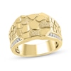 Thumbnail Image 1 of 1/4 CT. T.W. Diamond Edge Octagon-Top Nugget Ring in 10K Gold