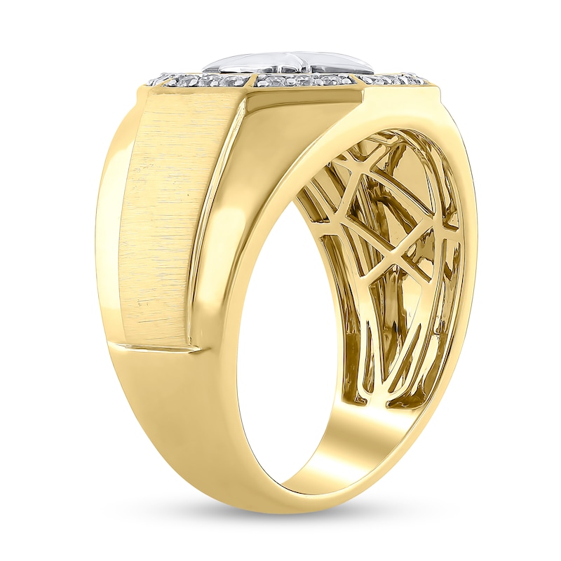 Main Image 2 of 1/4 CT. T.W. Diamond North Star Octagon-Top Ring in 10K Two-Tone Gold