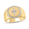 Thumbnail Image 1 of 1/4 CT. T.W. Diamond Frame Cross Ring in 10K Two-Tone Gold