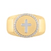 Thumbnail Image 3 of 1/4 CT. T.W. Diamond Frame Cross Ring in 10K Two-Tone Gold