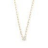 Thumbnail Image 1 of 1/3 CT. Emerald-Cut Certified Lab-Grown Diamond Solitaire Necklace in Sterling Silver with 14K Gold Plate (F/VS2)