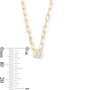 Thumbnail Image 3 of 1/3 CT. Emerald-Cut Certified Lab-Grown Diamond Solitaire Necklace in Sterling Silver with 14K Gold Plate (F/VS2)