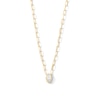 Thumbnail Image 1 of 1/3 CT. Marquise-Cut Certified Lab-Grown Diamond Solitaire Necklace in Sterling Silver with 14K Gold Plate (F/VS2)