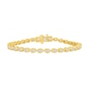 Thumbnail Image 1 of 3 CT. T.W. Pear-Shaped Certified Lab-Grown Diamond Bezel-Set Tennis Bracelet in 10K Gold (F/VS2)