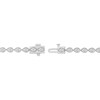 Thumbnail Image 2 of 3 CT. T.W. Pear-Shaped Certified Lab-Grown Diamond Bezel-Set Tennis Bracelet in 10K White Gold (F/VS2)