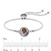 Thumbnail Image 3 of Engravable Photo Cuban Chain Frame Bolo Bracelet in Sterling Silver (1 Image and Line)